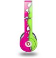 Skin Decal Wrap works with Original Beats Solo HD Headphones Ripped Colors Hot Pink Neon Green Skin Only (HEADPHONES NOT INCLUDED)
