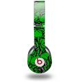 Skin Decal Wrap works with Original Beats Solo HD Headphones Scattered Skulls Green Skin Only (HEADPHONES NOT INCLUDED)
