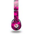Skin Decal Wrap works with Original Beats Solo HD Headphones Scattered Skulls Hot Pink Skin Only (HEADPHONES NOT INCLUDED)