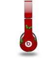 Skin Decal Wrap works with Original Beats Solo HD Headphones Christmas Holly Leaves on Red Skin Only (HEADPHONES NOT INCLUDED)