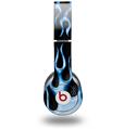 Skin Decal Wrap works with Original Beats Solo HD Headphones Metal Flames Blue Skin Only (HEADPHONES NOT INCLUDED)