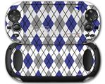 Argyle Blue and Gray - Decal Style Skin fits Sony PS Vita