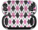 Argyle Pink and Gray - Decal Style Skin fits Sony PS Vita