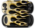 Metal Flames Yellow - Decal Style Skin fits Sony PS Vita