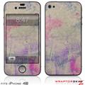 iPhone 4S Skin Pastel Abstract Pink and Blue