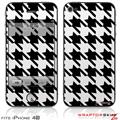 iPhone 4S Skin Houndstooth Black and White