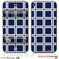 iPhone 4S Skin Squared Navy Blue
