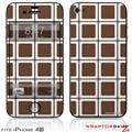 iPhone 4S Skin Squared Chocolate Brown