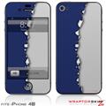 iPhone 4S Skin Ripped Colors Blue Gray