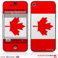 iPhone 4S Skin Canadian Canada Flag