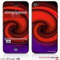 iPhone 4S Skin Alecias Swirl 01 Red