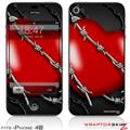 iPhone 4S Skin Barbwire Heart Red