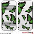 iPhone 4S Skin Butterflies Green