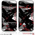iPhone 4S Skin Abstract 02 Red