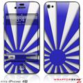iPhone 4S Skin Rising Sun Japanese Flag Blue