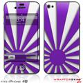 iPhone 4S Skin Rising Sun Japanese Flag Purple
