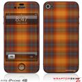 iPhone 4S Skin Plaid Pumpkin Orange