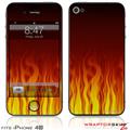 iPhone 4S Skin Fire on Black