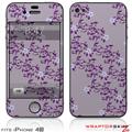 iPhone 4S Skin Victorian Design Purple
