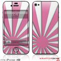 iPhone 4S Skin Rising Sun Japanese Flag Pink