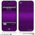 iPhone 4S Skin Simulated Brushed Metal Purple