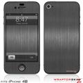 iPhone 4S Skin Simulated Brushed Metal Silver