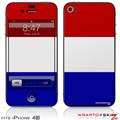 iPhone 4S Skin Red White and Blue