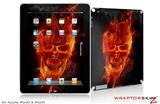 iPad Skin Flaming Fire Skull Orange (fits iPad 2 through iPad 4)