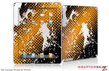 iPad Skin Halftone Splatter White Orange (fits iPad 2 through iPad 4)