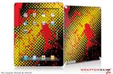 iPad Skin Halftone Splatter Yellow Red (fits iPad 2 through iPad 4)