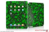 iPad Skin Scattered Skulls Green (fits iPad 2 through iPad 4)