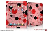 iPad Skin Lots of Dots Red on Pink (fits iPad 2 through iPad 4)