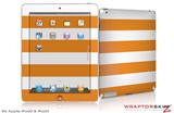 iPad Skin Kearas Psycho Stripes Orange and White (fits iPad 2 through iPad 4)