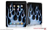 iPad Skin Metal Flames Blue (fits iPad 2 through iPad 4)