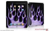 iPad Skin Metal Flames Purple (fits iPad 2 through iPad 4)