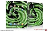 iPad Skin Alecias Swirl 02 Green (fits iPad 2 through iPad 4)