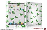 iPad Skin Christmas Holly Leaves on White (fits iPad 2 through iPad 4)
