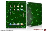 iPad Skin Christmas Holly Leaves on Green (fits iPad 2 through iPad 4)
