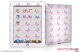 iPad Skin Pastel Butterflies Pink on White (fits iPad 2 through iPad 4)