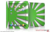 iPad Skin Rising Sun Japanese Flag Green (fits iPad 2 through iPad 4)