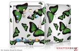iPad Skin Butterflies Green (fits iPad 2 through iPad 4)