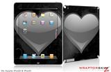 iPad Skin Glass Heart Grunge Gray (fits iPad 2 through iPad 4)