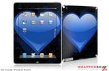 iPad Skin Glass Heart Grunge Blue (fits iPad 2 through iPad 4)