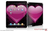 iPad Skin Glass Heart Grunge Hot Pink (fits iPad 2 through iPad 4)