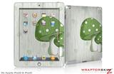 iPad Skin Mushrooms Green (fits iPad 2 through iPad 4)