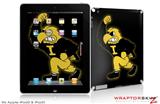 iPad Skin Iowa Hawkeyes Herky on Black (fits iPad 2 through iPad 4)