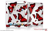 iPad Skin Butterflies Red (fits iPad 2 through iPad 4)