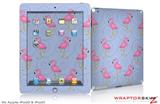 iPad Skin Flamingos on Blue (fits iPad 2 through iPad 4)