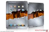 iPad Skin Ripped Metal Fire (fits iPad 2 through iPad 4)