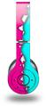 WraptorSkinz Skin Decal Wrap compatible with Original Beats Wireless Headphones Ripped Colors Hot Pink Neon Teal Skin Only (HEADPHONES NOT INCLUDED)
